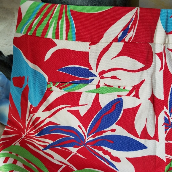 J Crew High Waist Vibrant Tropical Print Cotton Shorts Dolphin Hemline Sz 0 NWT - Picture 6 of 16